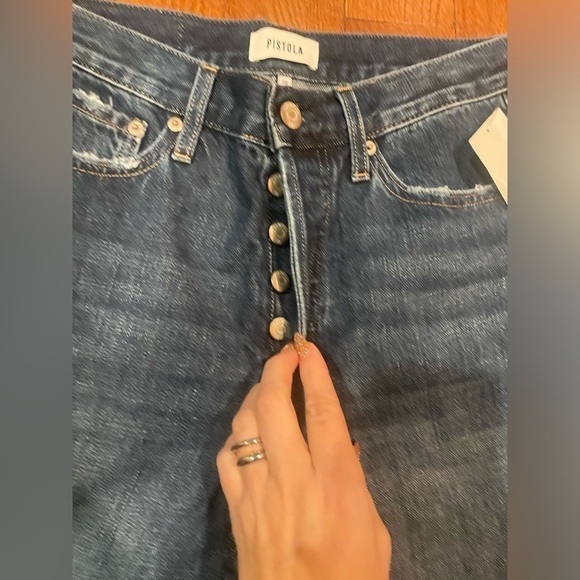 NWT Pistola Charlie High Rise Straight Jeans in Gravity sz 26 - Picture 10 of 15